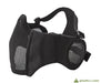 ASG Mesh Half Face Mask With Cheek Pads & Ear Protection - Black