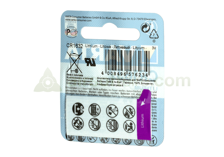 Varta CR1632 3V Lithium Cell Battery - Single