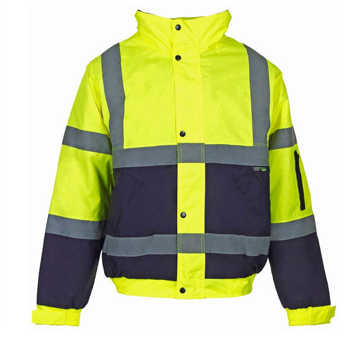 Supertouch Hi Vis Yellow 2 Tone Bomber Jacket