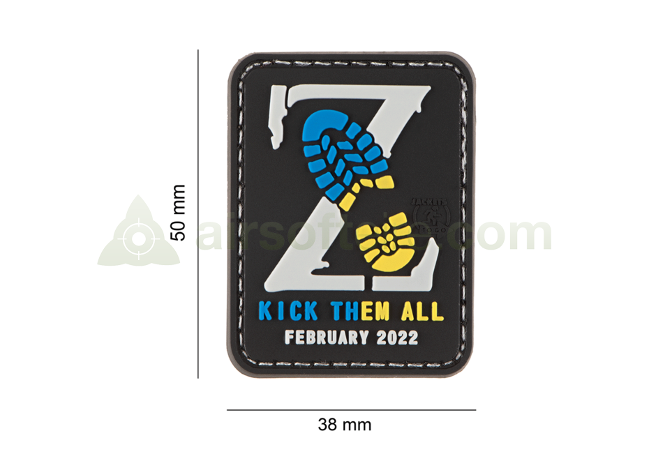 JTG 3D Kick Them All Patch  - Blue/Yellow