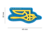 3D Rubber Peace Bird Patch - Blue/Yellow