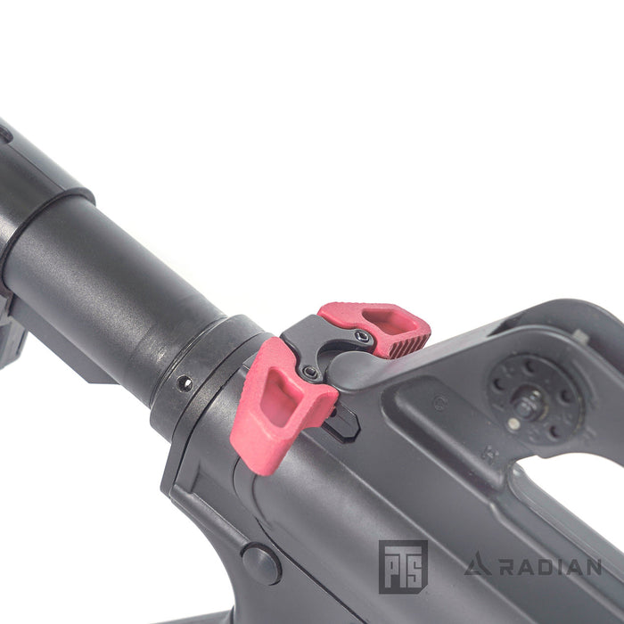 PTS Radian Raptor - LT Ambidextrous Charging Handle (AEG/ERG) - Red