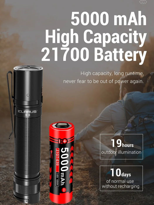 Klarus 21700 21GT-E50 Rechargeable Battery - 5000mAh