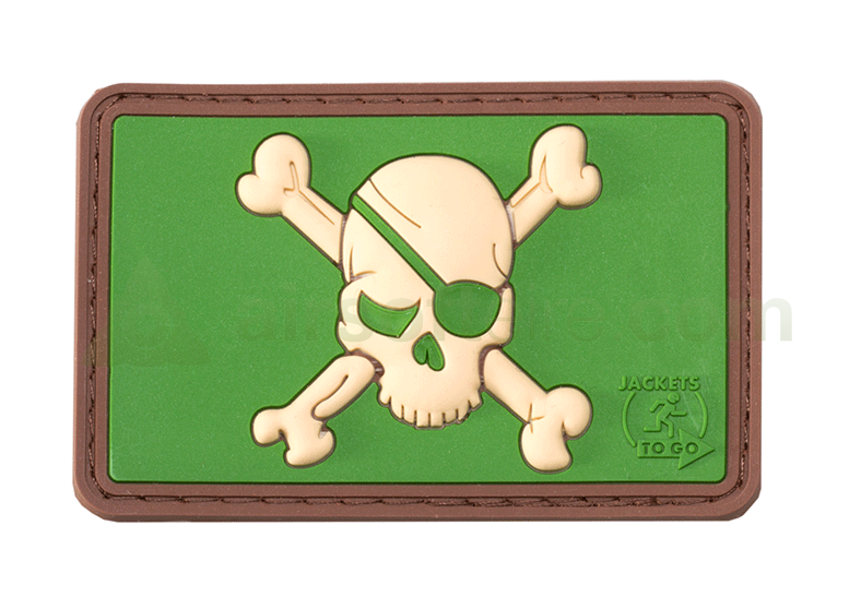 JTG 3D Rubber Pirate Skull Patch - Multicam