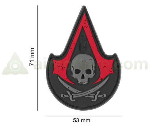 JTG 3D Rubber Assassin Skull - Black Medic