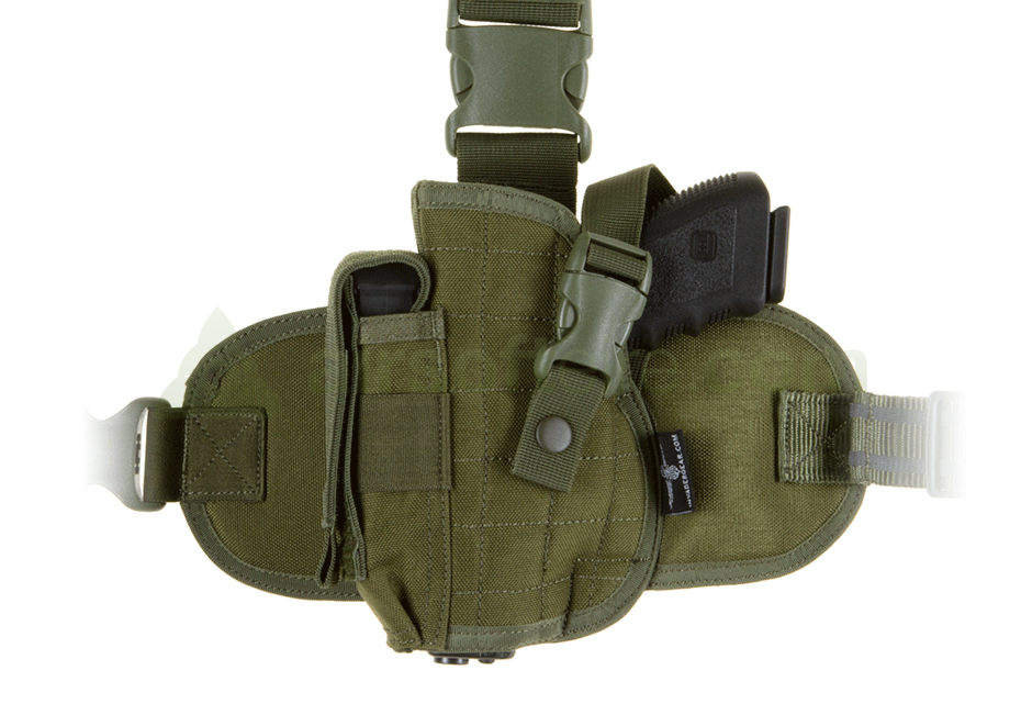 Invader Gear Left Handed Dropleg Holster for M92, G17, 1911 - OD