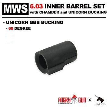 Angry Gun 6.03mm 250mm Carbon Steel Inner Barrel/Hop Chamber/Rubber Set for MWS