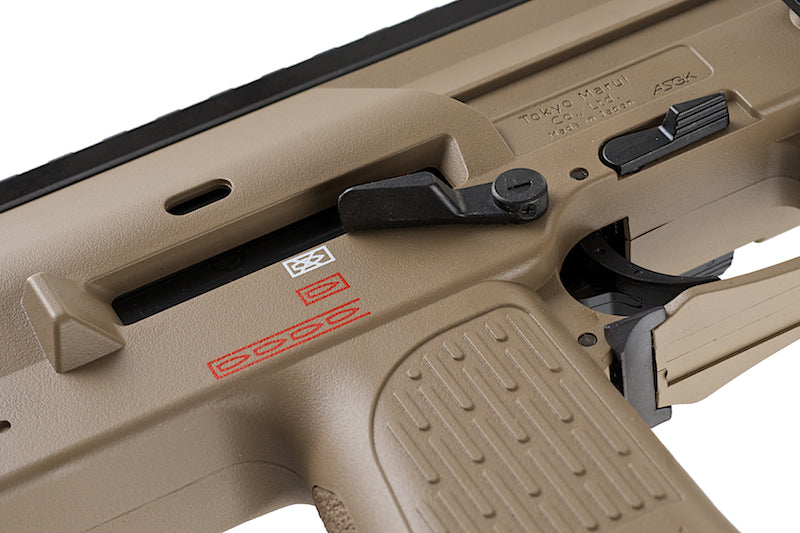 Tokyo Marui MP7A1 Tan - GBB close up