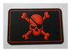 JTG 3D Rubber Pirate Skull Patch - Black/Red