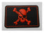 JTG 3D Rubber Pirate Skull Patch - Black/Red