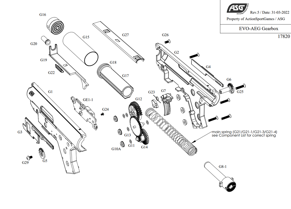 Request A Part - ASG EVO 3 AEG - Order Placed Monthly