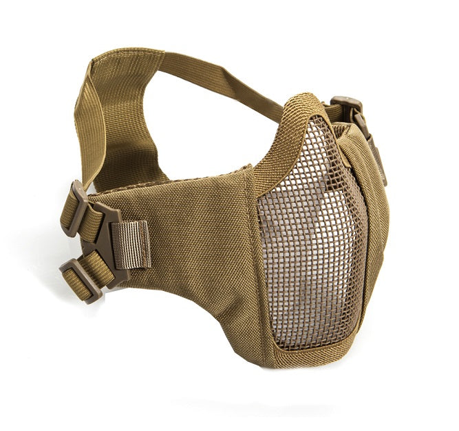 ASG Mesh Half Face Mask With Cheek Pads - Tan