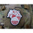 JTG 3D Rubber Viking Dragon Ship Head Patch - Red/White