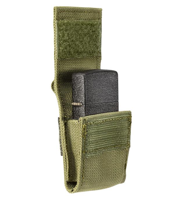 Zippo Black Crackle & Green Molle Pouch Lighter Set - 60005676