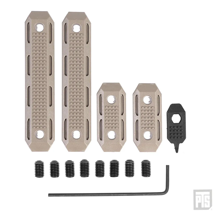 PTS EP M-LOK Rail Cover Set - Dark Earth