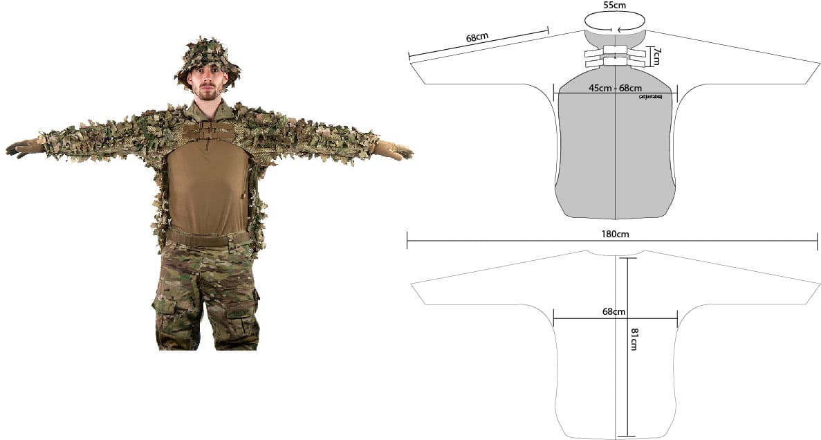 Novritsch 3D Ghillie Shoulder Piece - Amber