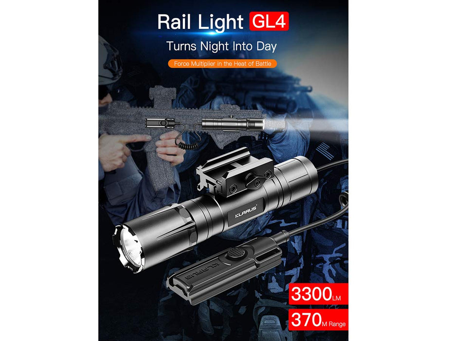 Klarus GL4 USB-C Rechargeable LED Tactical Rifle Flashlight